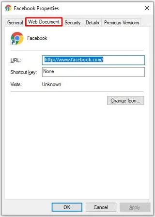 نحوه اضافه کردن نماد فیس بوک به دسکتاپ
