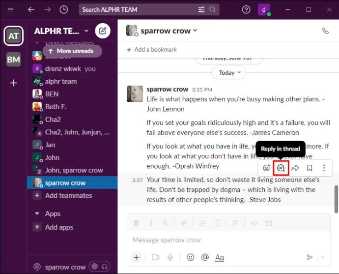 چگونه به یک پیام خاص در Slack پاسخ دهیم چگونه به یک پیام خاص در Slack پاسخ دهیم