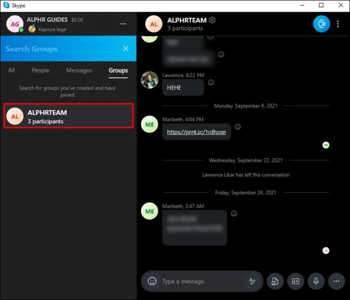 نحوه ارسال پیام برای خود در اسکایپ