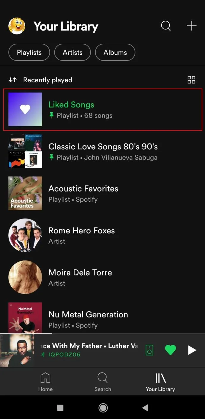 نحوه حذف آهنگ های لایک شده در برنامه Spotify