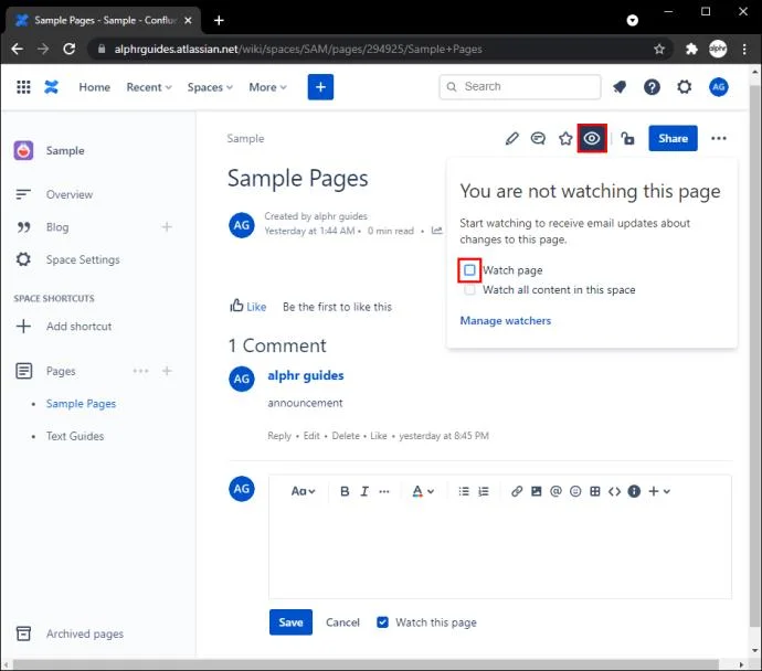 Cara Menambahkan Komentar Di Confluence