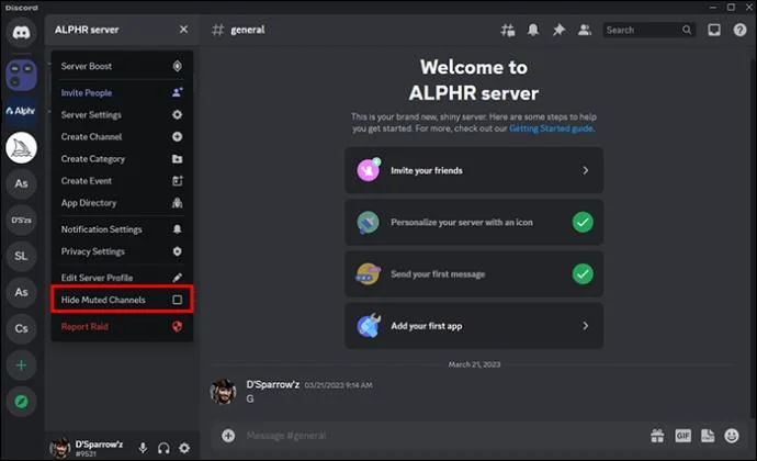 چگونه سرورهای متقابل را در Discord پنهان کنیم