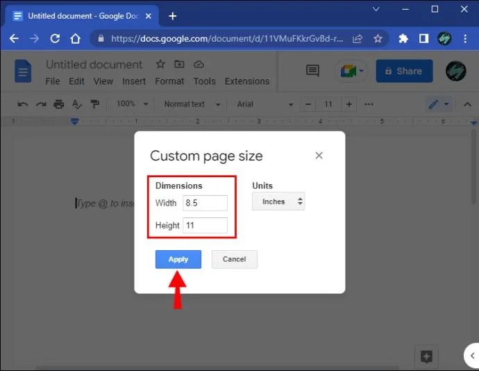 Cómo cambiar el tamaño de página en Google Docs