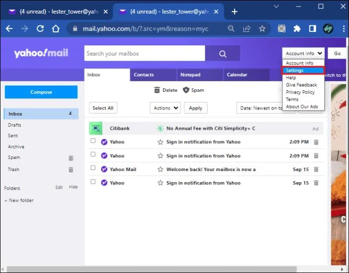 Cara Memblokir Alamat Email Di Yahoo