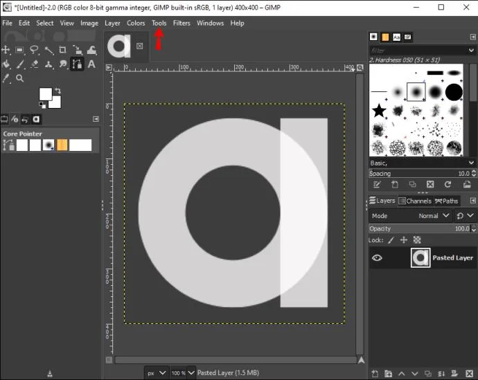 نحوه برش تصویر در GIMP