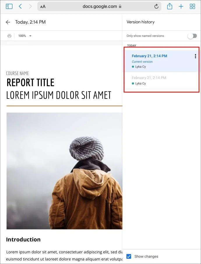 چگونه به نسخه قبلی Google Doc برگردیم