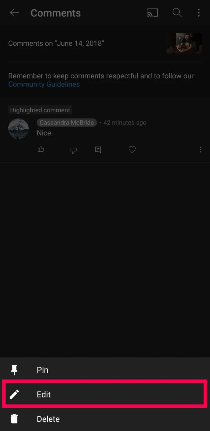 Come visualizzare la cronologia dei commenti di YouTube