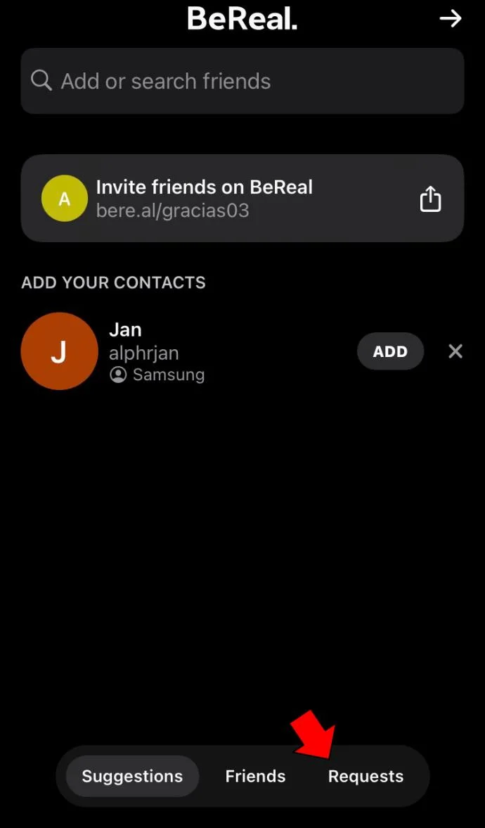 چگونه در BeReal دوستان اضافه کنیم