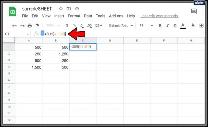 نحوه اعمال فرمول ها برای کل ستون ها در Google Sheets