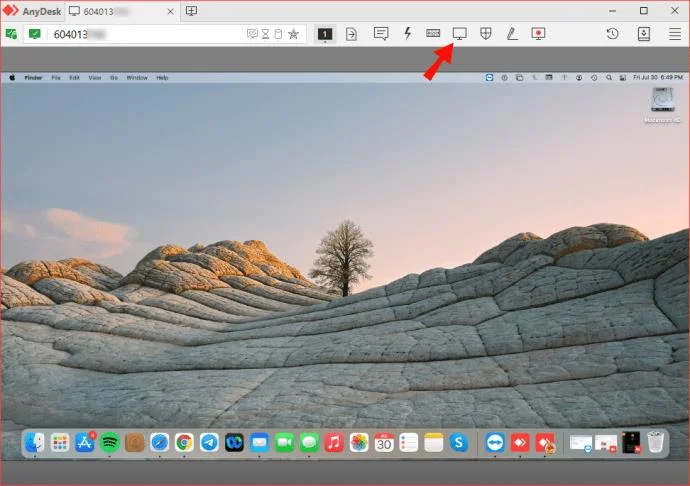 نحوه خروج از تمام صفحه در AnyDesk