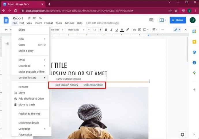 چگونه به نسخه قبلی Google Doc برگردیم