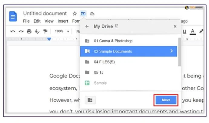 Jak utworzyć folder w Dokumentach Google