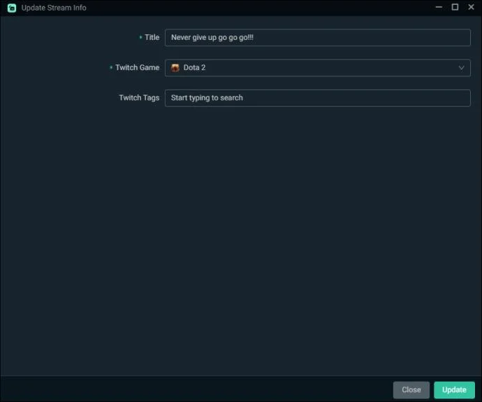 نحوه تغییر عنوان استریم در Twitch