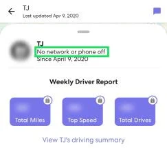 전화가 꺼져 있을 때 Life360에 표시되는 내용