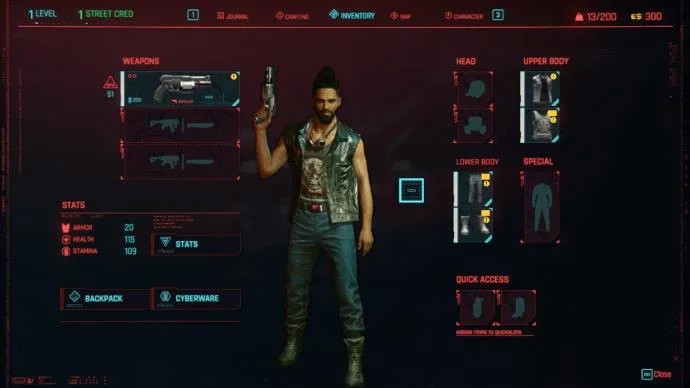Cyberpunk 2077 چگونه موجودی را باز کنیم