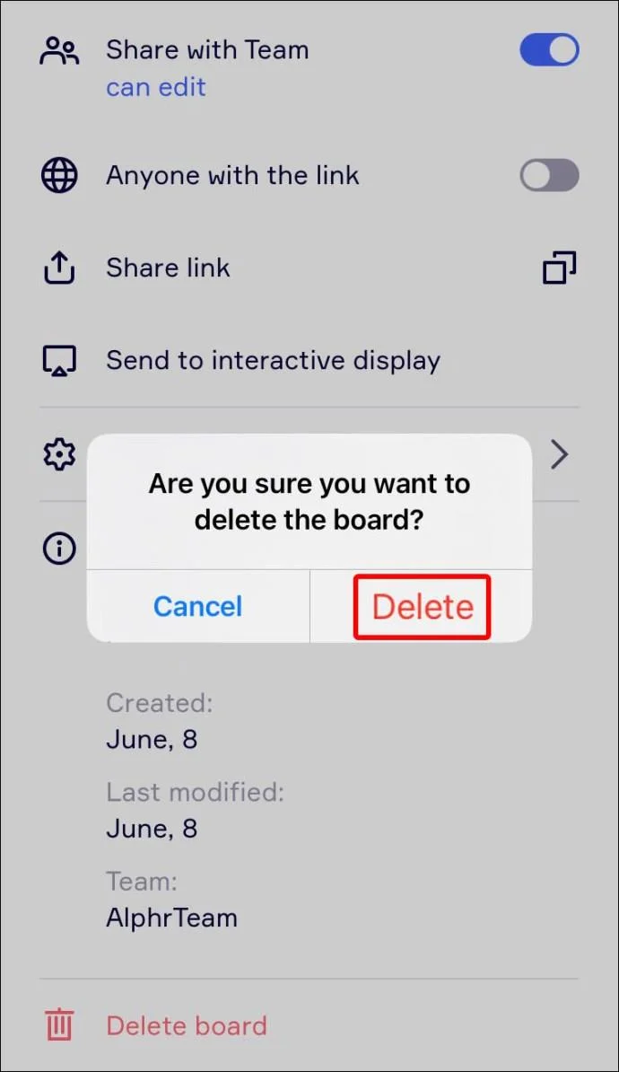 چگونه یک برد را در Miro حذف کنیم چگونه یک برد را در Miro حذف کنیم