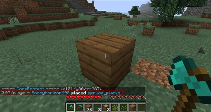 क्या आप देख सकते हैं कि Minecraft में ब्लॉक किसने रखा है?  नहीं!