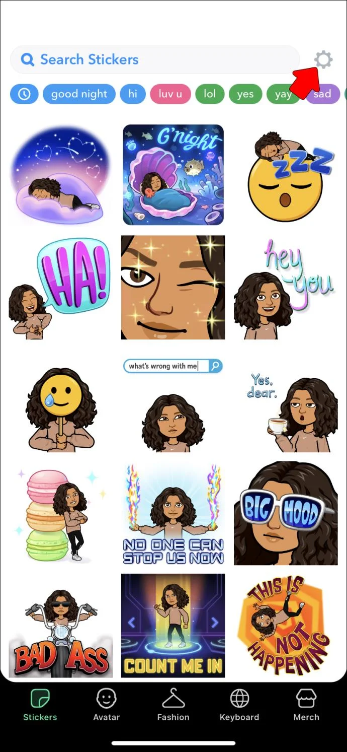 Bitmoji Settings Bitmoji Settings