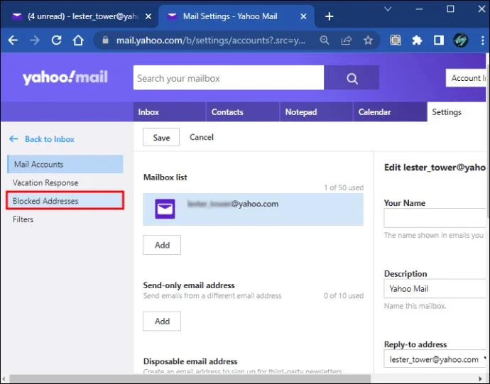 Cara Memblokir Alamat Email Di Yahoo