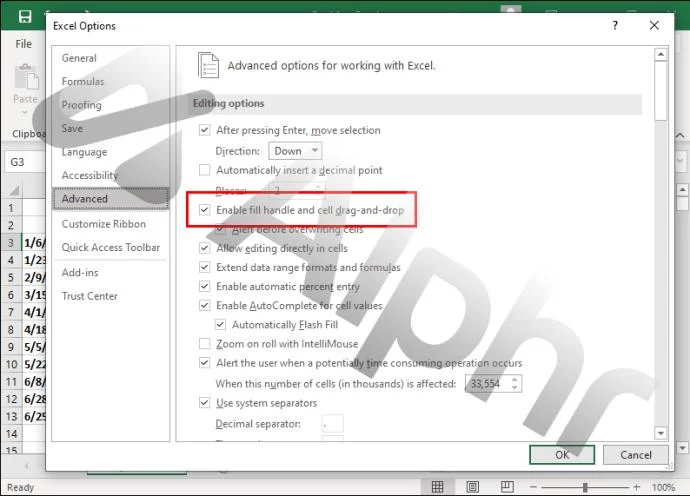 كيفية نسخ صيغة لأسفل في Excel
