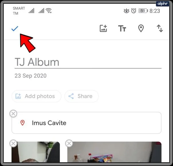 Cómo agregar texto en Google Photos