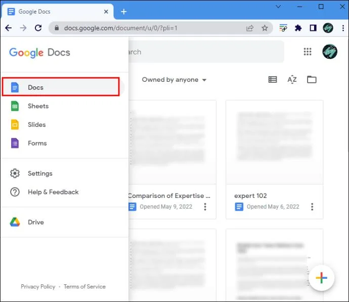 نحوه باز کردن یک فایل DOCX با Google Docs