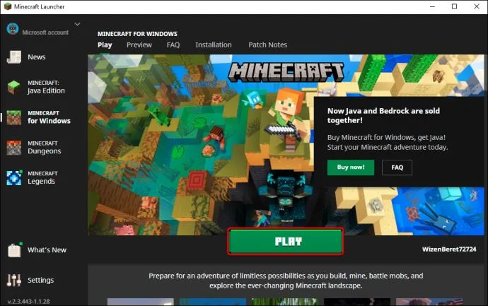 Come giocare a Minecraft Bedrock su un PC