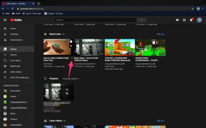 Como excluir todos os vídeos de assistir mais tarde no YouTube