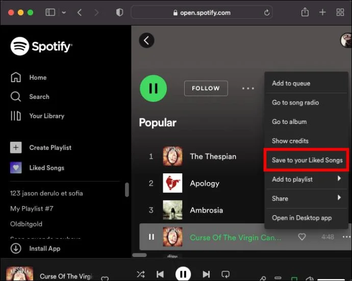 چگونه همه آهنگ ها را در لیست پخش Spotify لایک کنیم