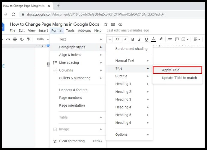 Jak zrobić krajobraz tylko jednej strony w Dokumentach Google
