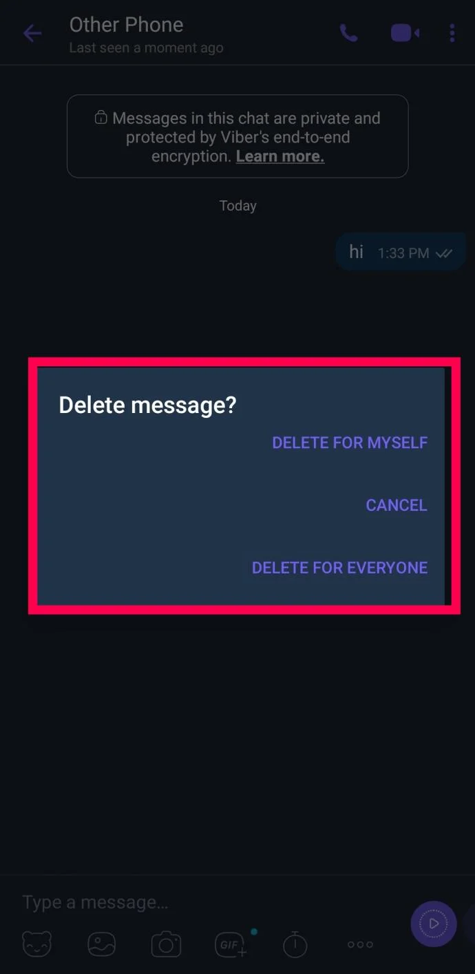 نحوه حذف پیام ها در وایبر
