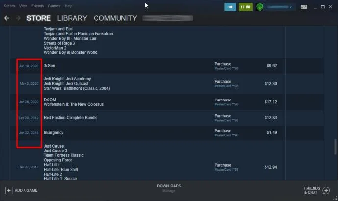 نحوه مشاهده تاریخچه خرید خود در Steam