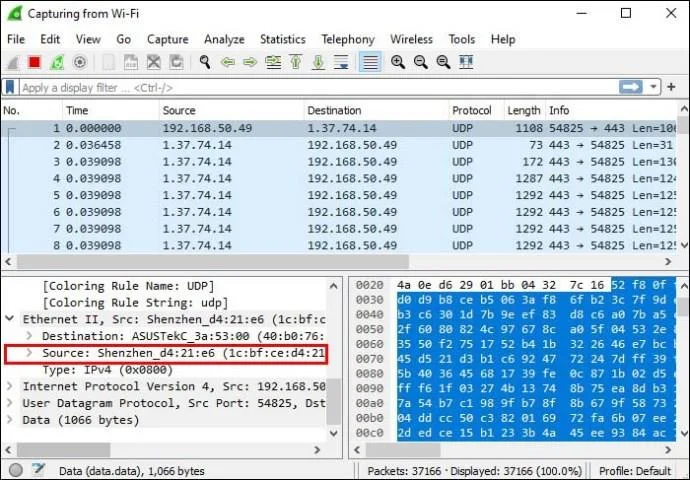 چگونه آدرس مک را با WireShark پیدا کنیم