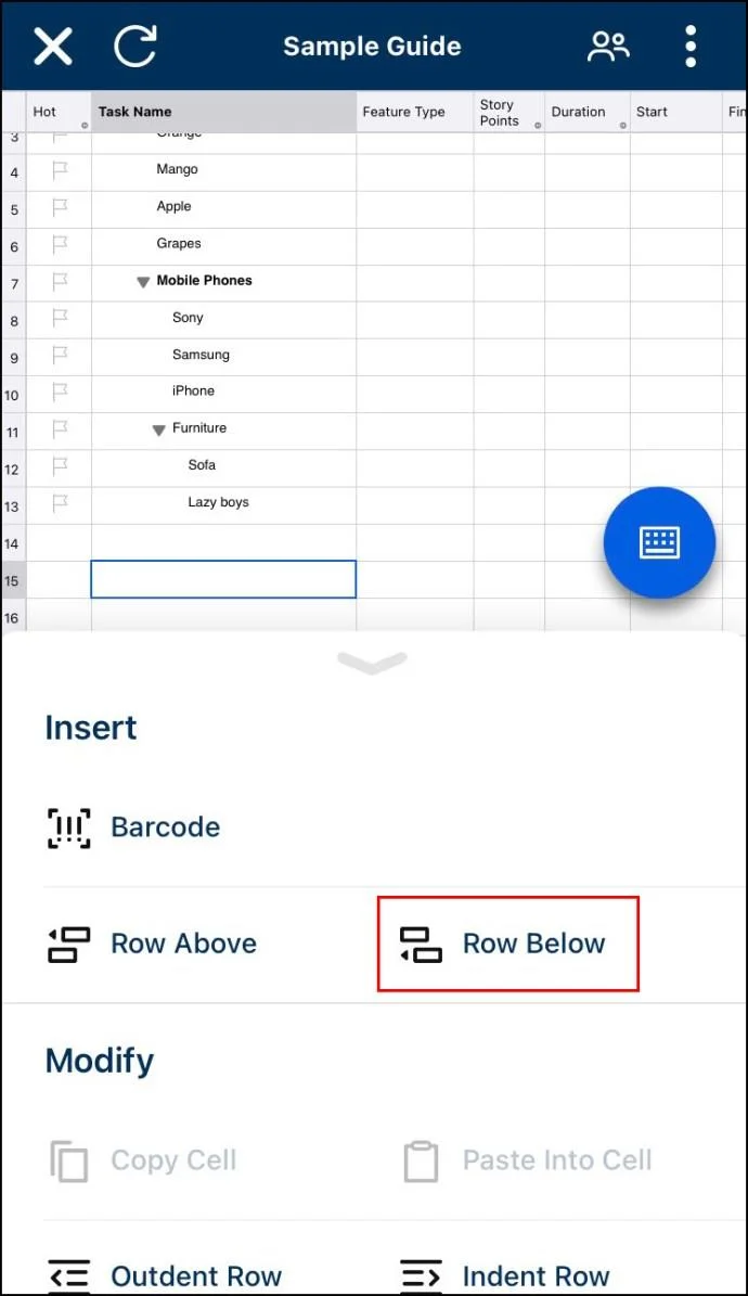 Come aggiungere una sottoattività in Smartsheet