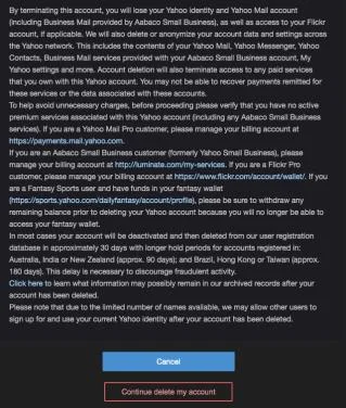 Cara Menghapus Akun Yahoo