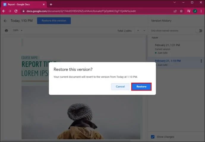 چگونه به نسخه قبلی Google Doc برگردیم