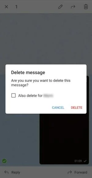 نحوه حذف رسانه در تلگرام