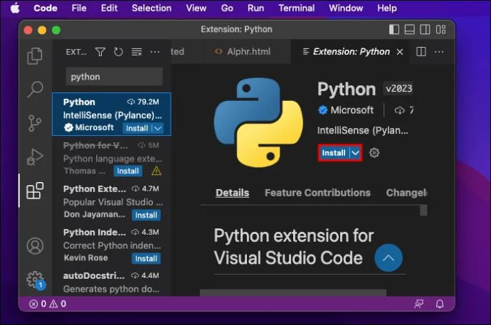 Cómo cambiar el intérprete de Python en VS Code