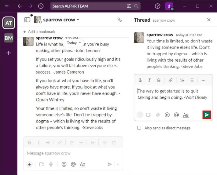 چگونه به یک پیام خاص در Slack پاسخ دهیم چگونه به یک پیام خاص در Slack پاسخ دهیم