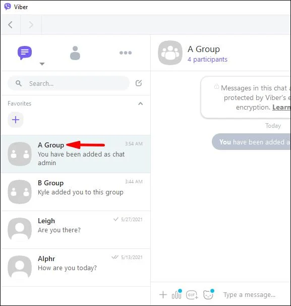 نحوه ترک یک گروه در وایبر
