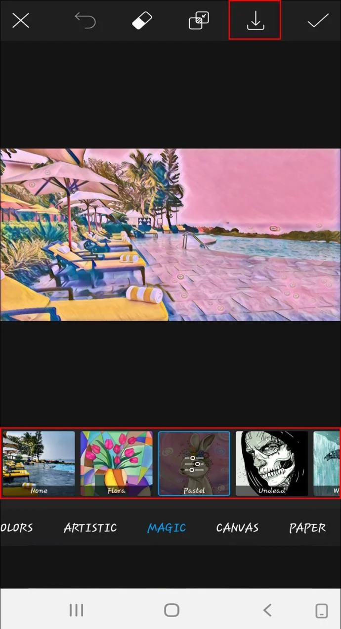 Modification d'image sur Android