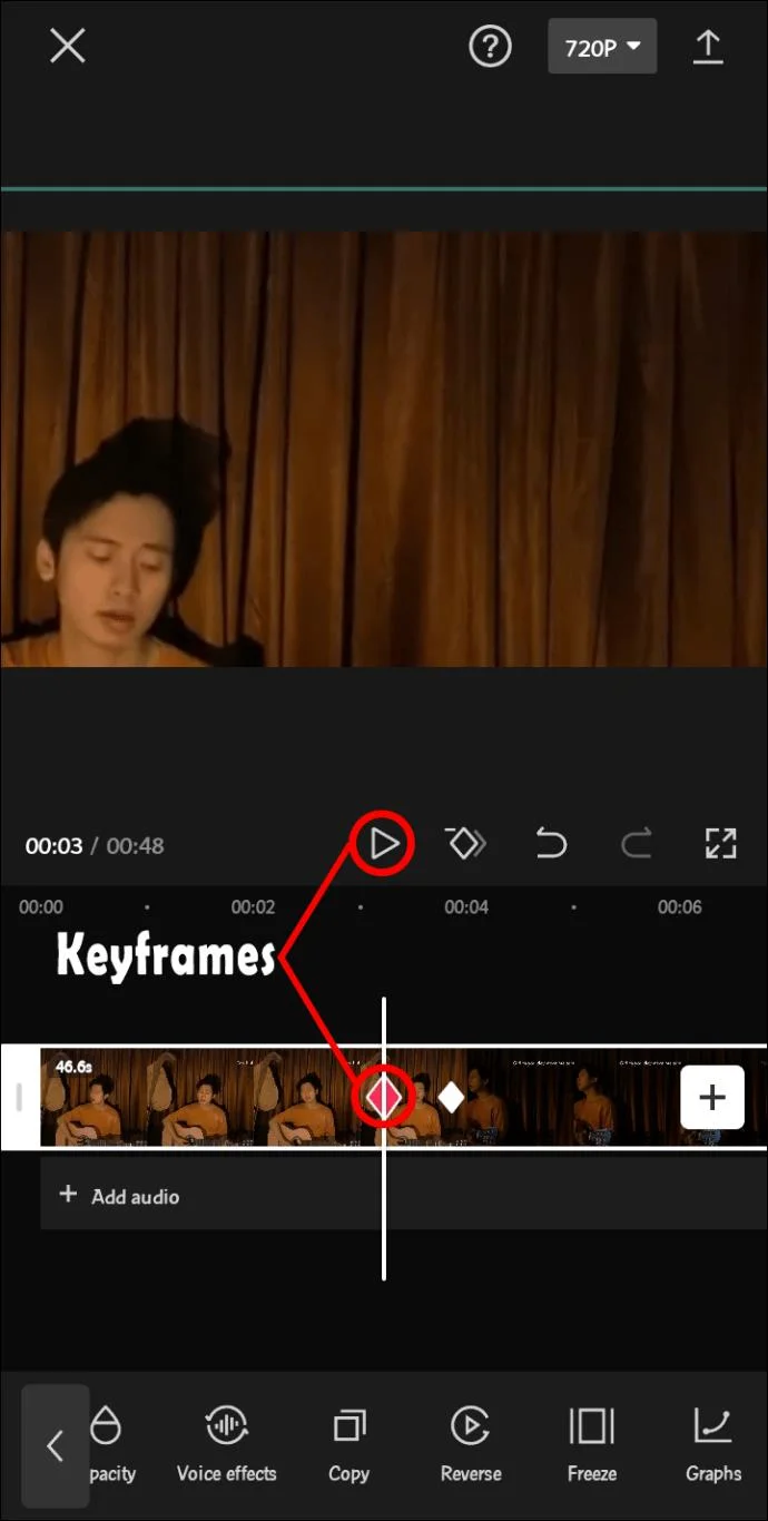 نحوه استفاده از نمودارها در CapCut