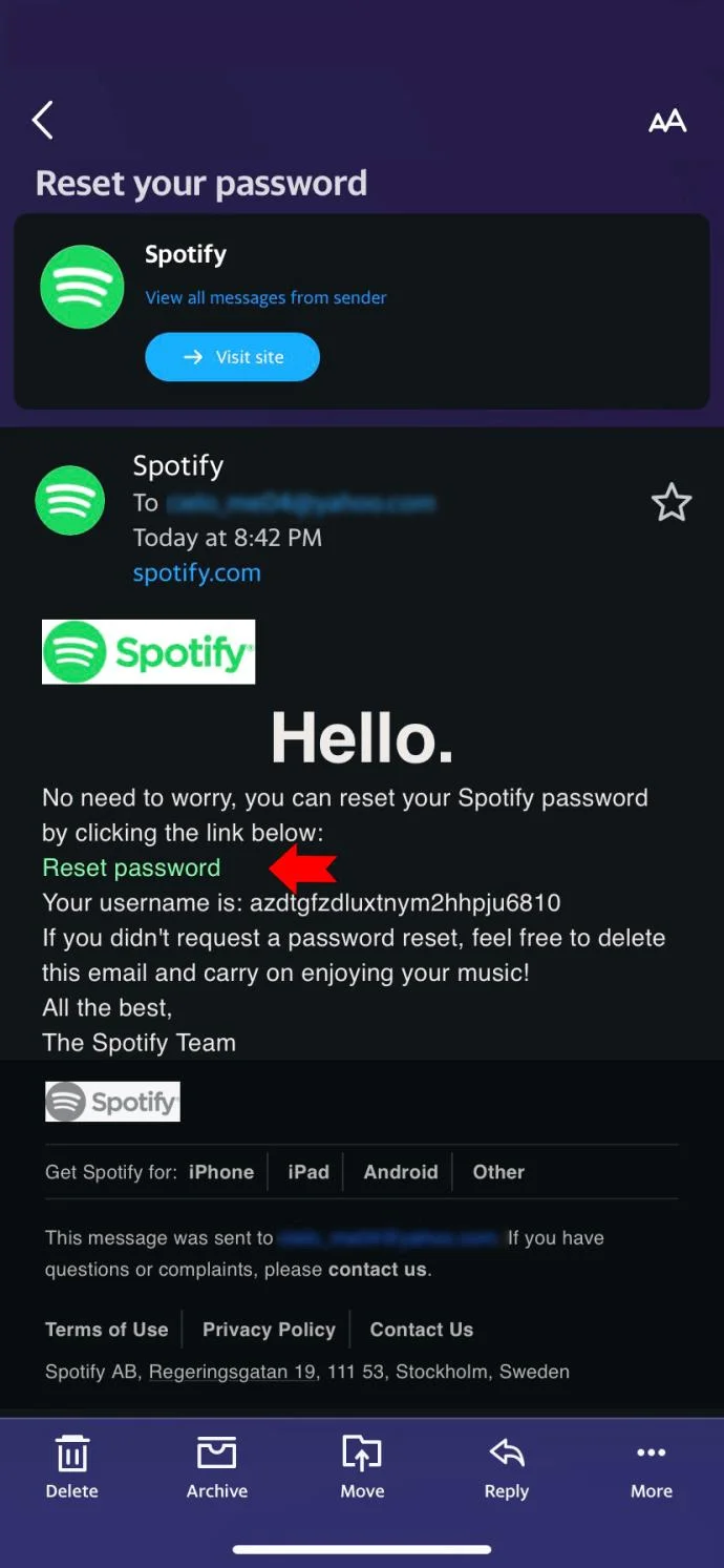 نحوه تغییر رمز عبور به حساب Spotify