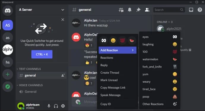 چگونه بررسی کنیم چه کسی به یک پیام در Discord واکنش نشان داده است