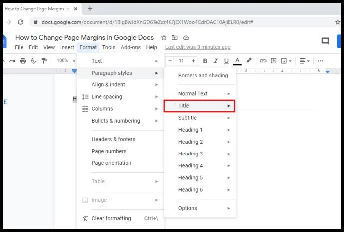 Jak zrobić krajobraz tylko jednej strony w Dokumentach Google