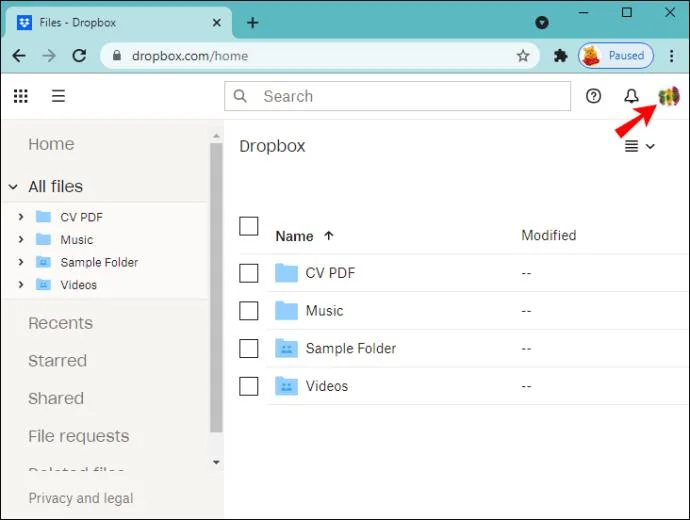 نحوه لغو اشتراک Dropbox