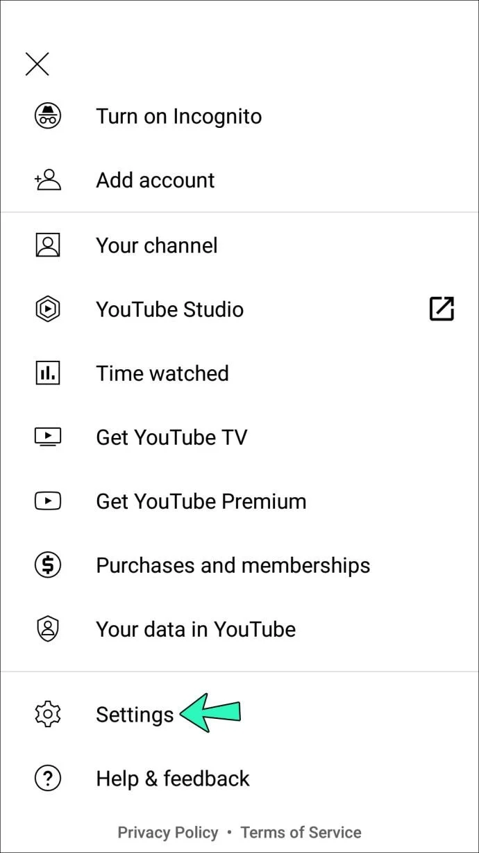 Configuración de YouTube en Android