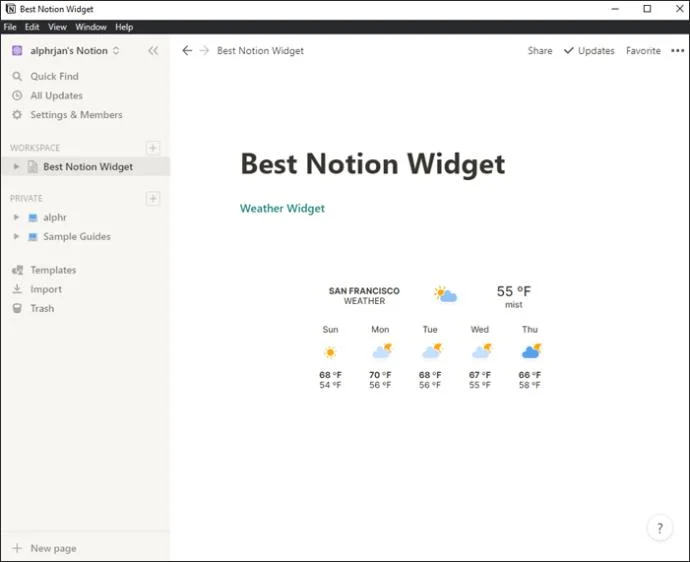 De 20 beste notie-widgets
