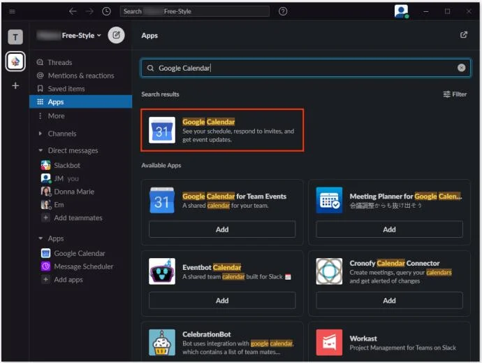 چگونه تقویم گوگل را به Slack اضافه کنیم