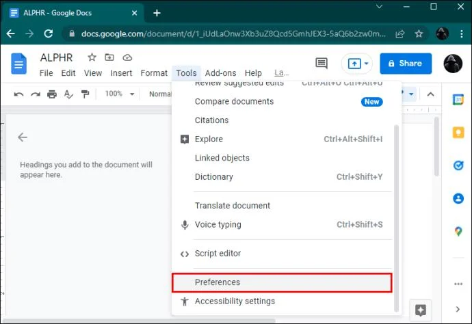 نحوه غیرفعال کردن تصحیح خودکار در Google Docs